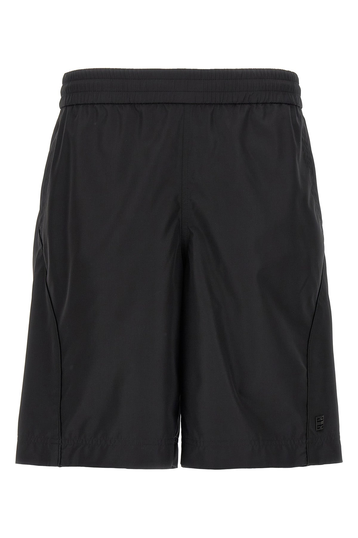 bermuda shorts in synthetic fabric