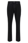 used-effect garment-dyed cotton denim jeans