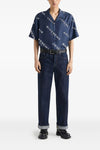 all-over givenchy shadow print silk shirt