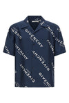all-over givenchy shadow print silk shirt