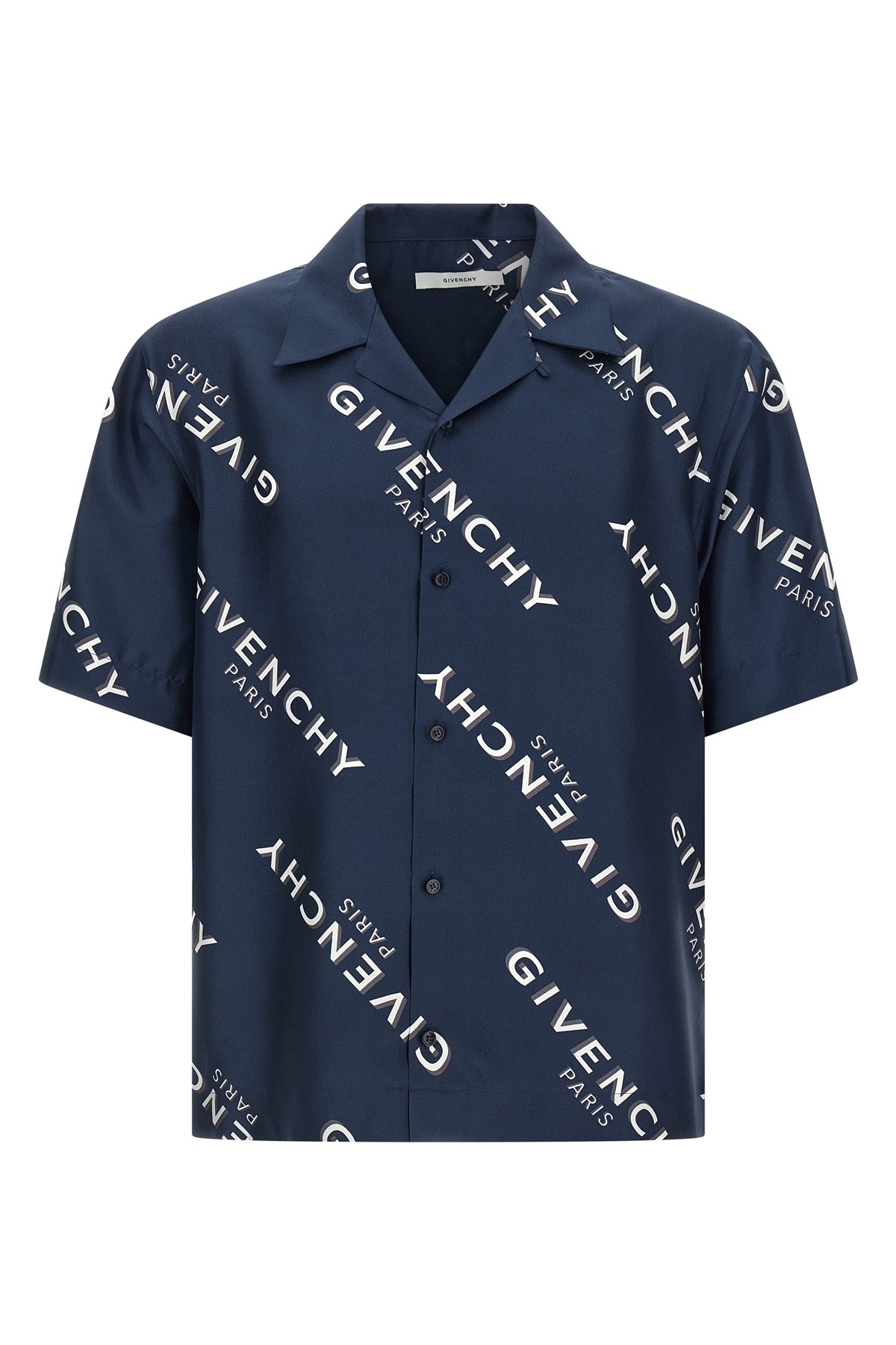 all-over givenchy shadow print silk shirt