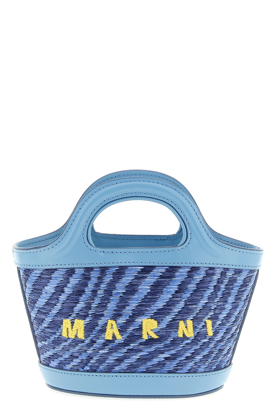MARNI OS micro tropicalia handbag in raffia-effect fabric