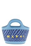 micro tropicalia handbag in raffia-effect fabric