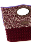 the marni knotty pure wool handbag is distinguished by a structured knit