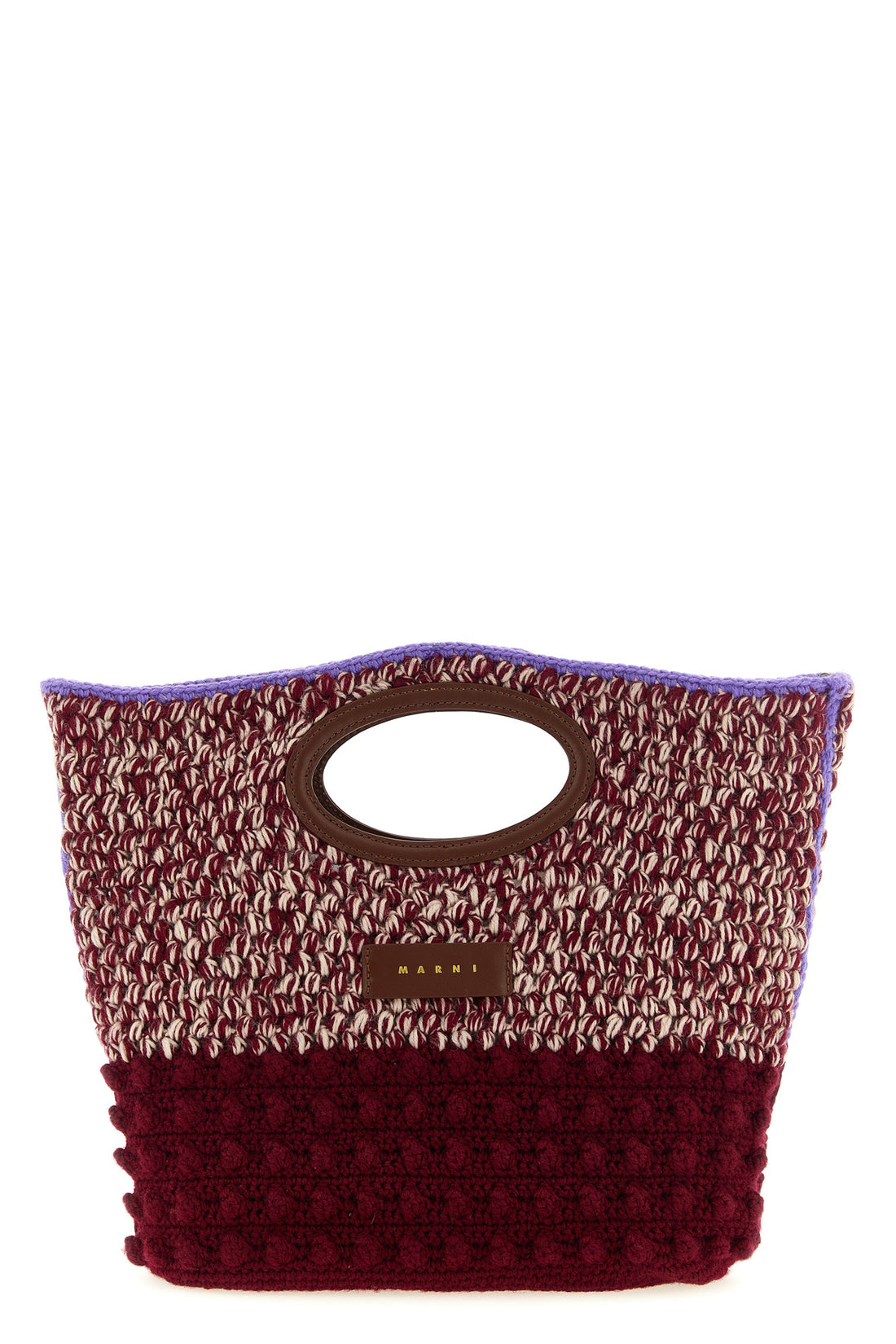 MARNI OS the marni knotty pure wool handbag is distinguished by a structured knit