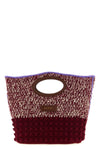 the marni knotty pure wool handbag is distinguished by a structured knit