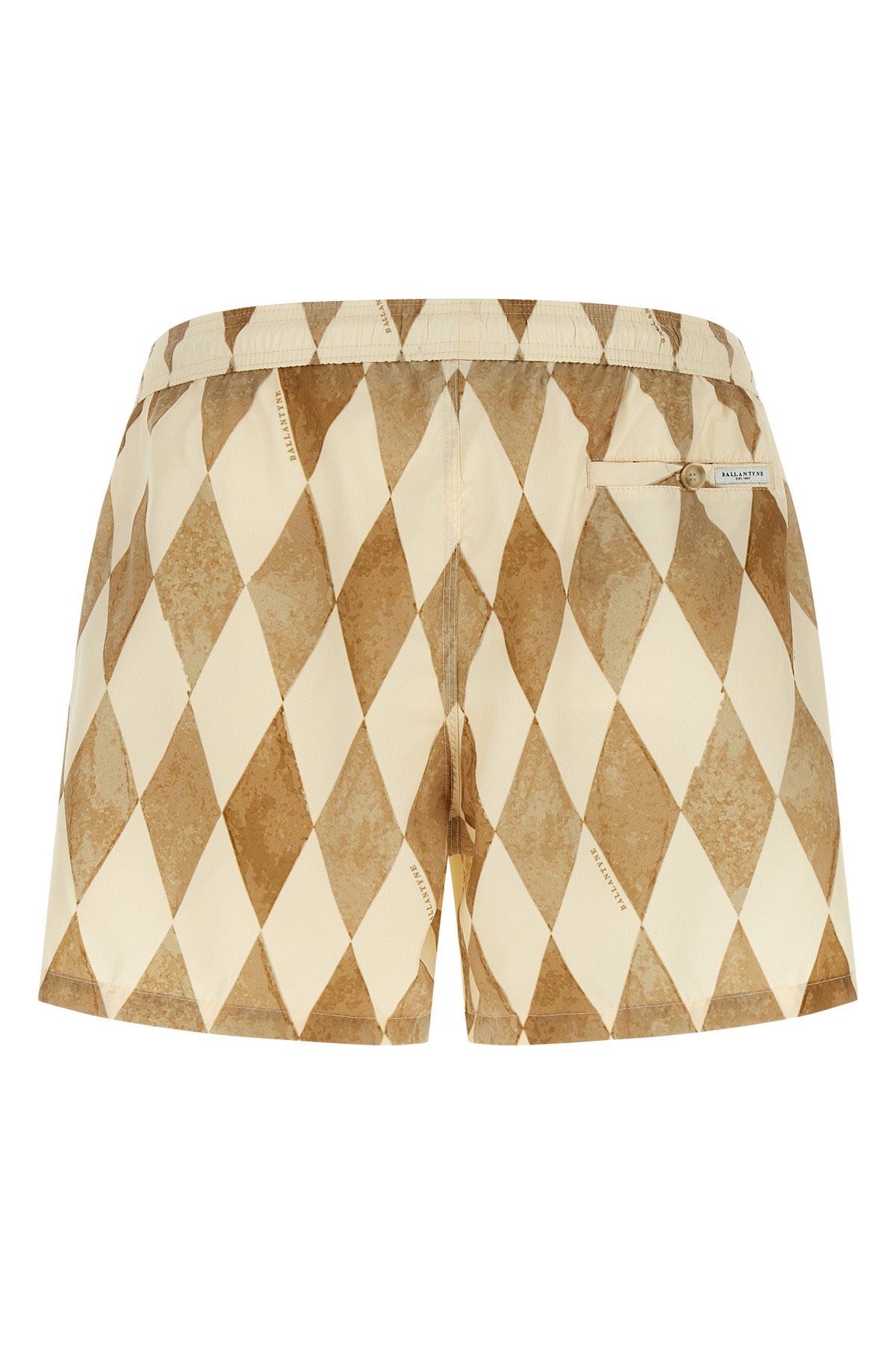 swimsuit in technical fabric print iconic two-tone ballantyne diamond pattern