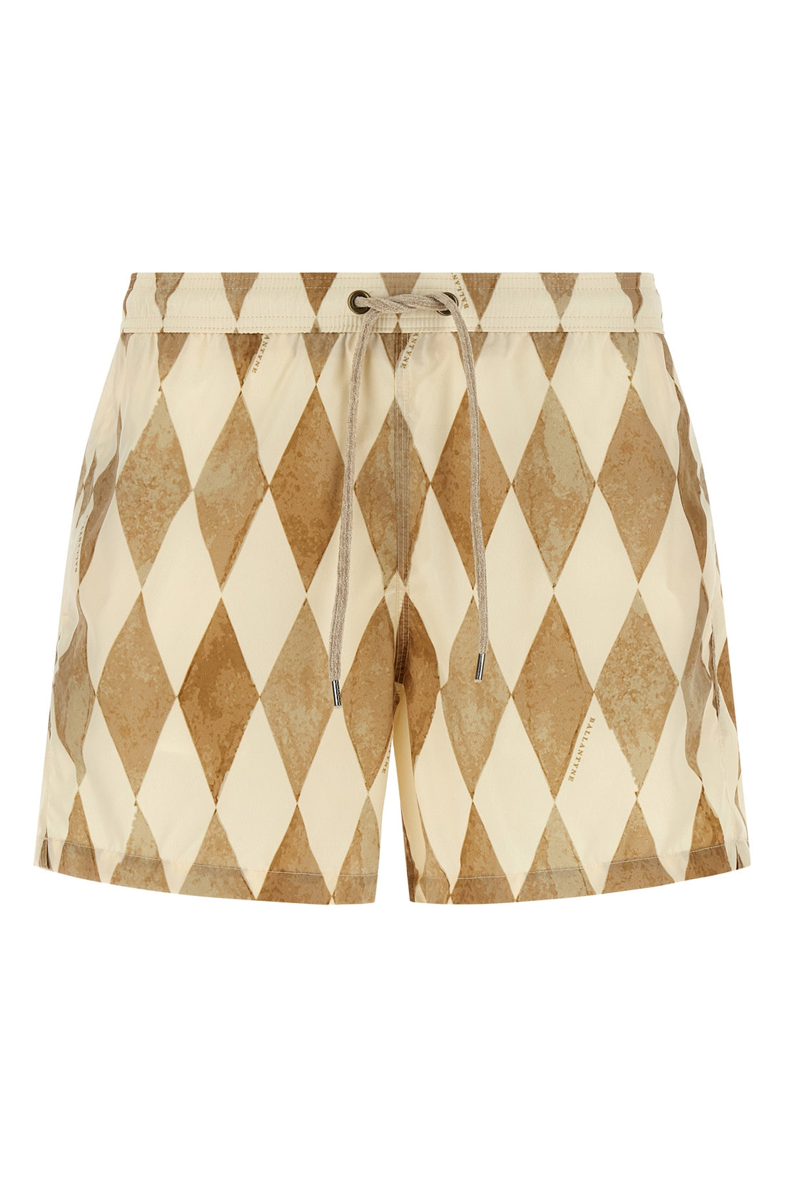 BALLANTYNE XXL swimsuit in technical fabric print iconic two-tone ballantyne diamond pattern