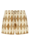 swimsuit in technical fabric print iconic two-tone ballantyne diamond pattern