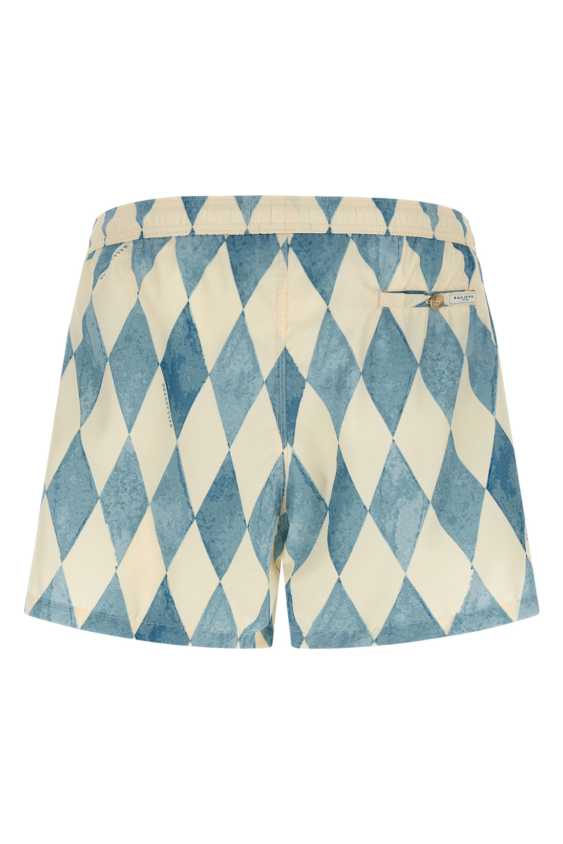 BALLANTYNE XXL swimsuit in technical fabric print iconic two-tone ballantyne diamond pattern