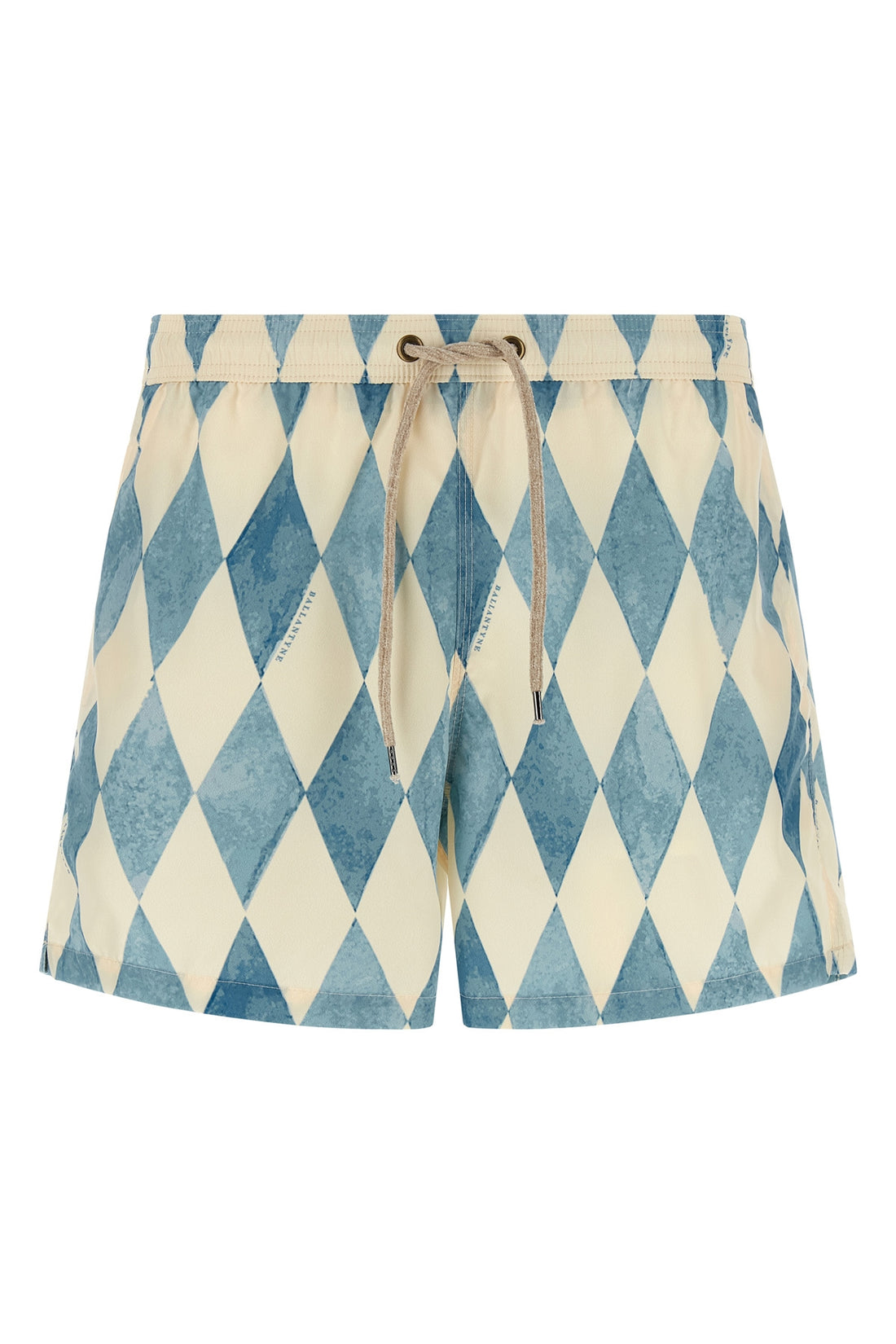 BALLANTYNE XXL swimsuit in technical fabric print iconic two-tone ballantyne diamond pattern