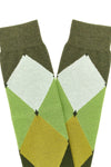 diamond-patterned cotton stocking