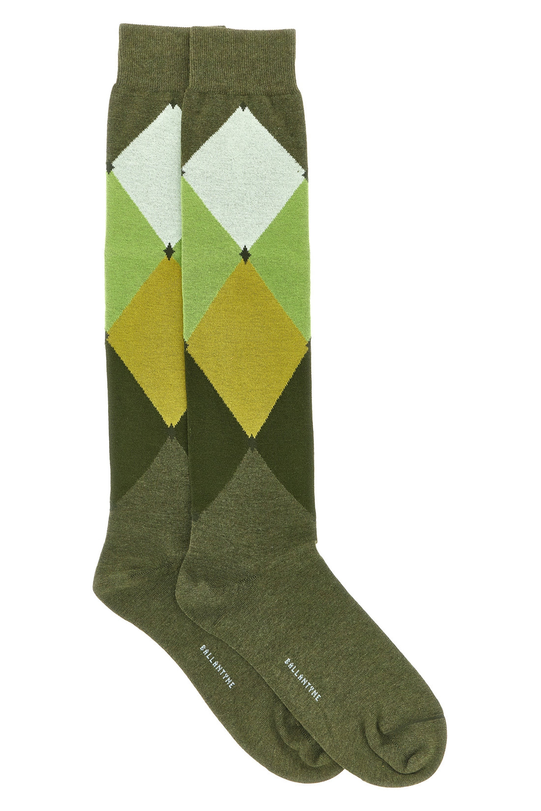 BALLANTYNE OS diamond-patterned cotton stocking