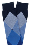 diamond-patterned cotton stocking