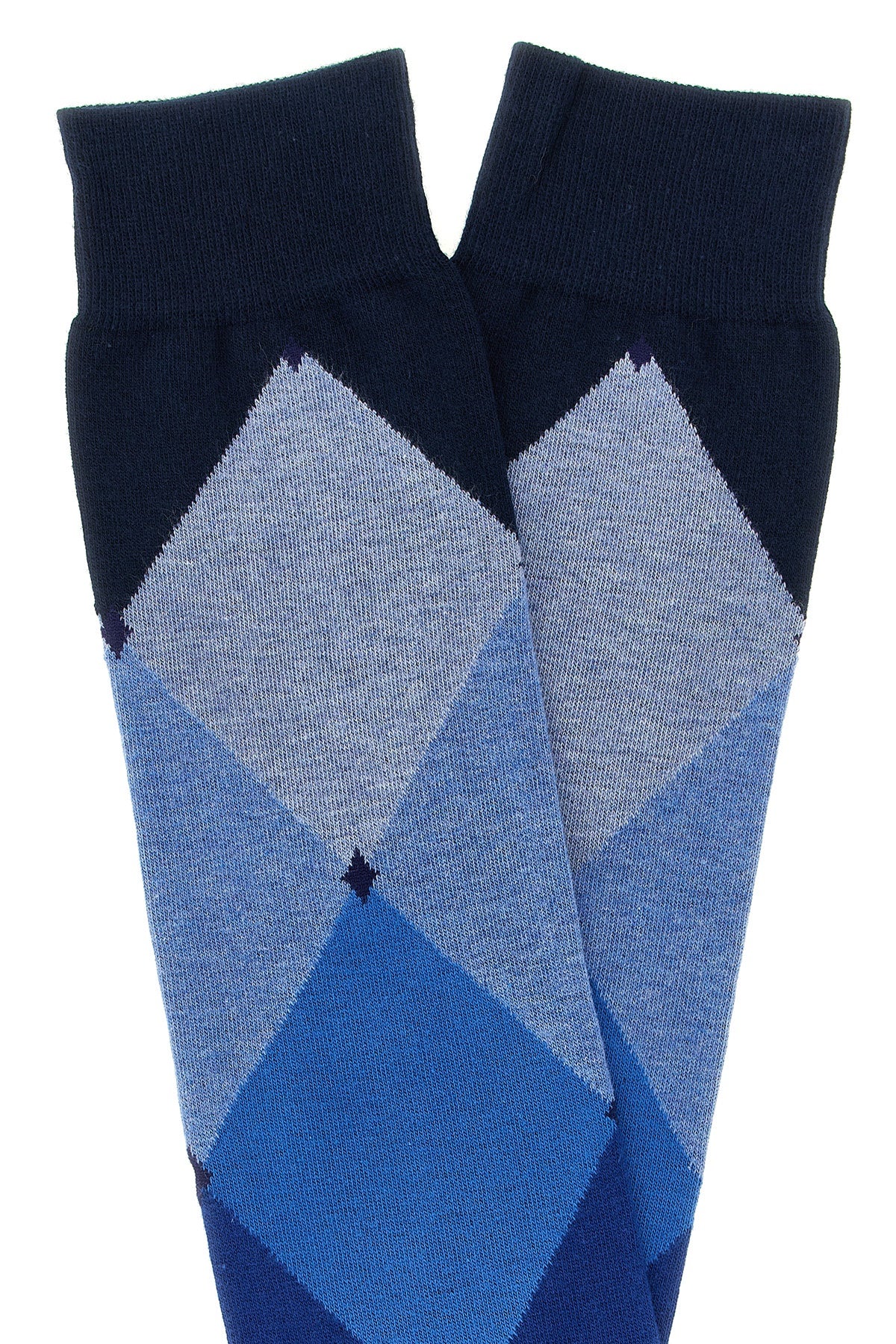 diamond-patterned cotton stocking