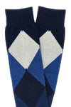 diamond-patterned cotton stocking