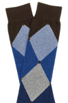 diamond-patterned cotton stocking