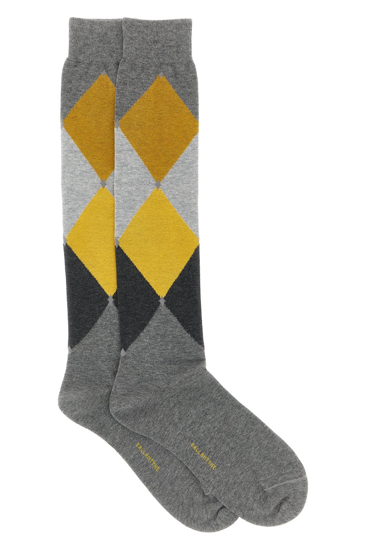 diamond-patterned cotton stocking