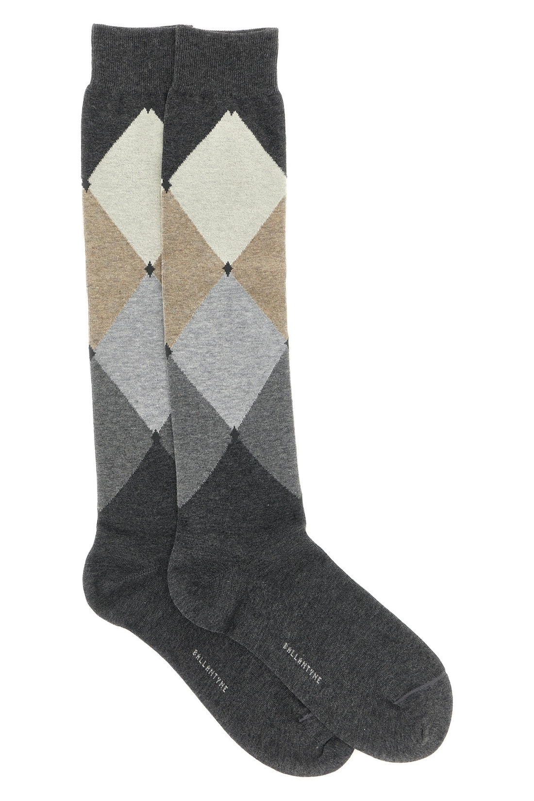 BALLANTYNE OS diamond-patterned cotton stocking