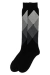 diamond-patterned cotton stocking