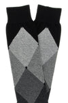 diamond-patterned cotton stocking