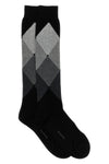 diamond-patterned cotton stocking