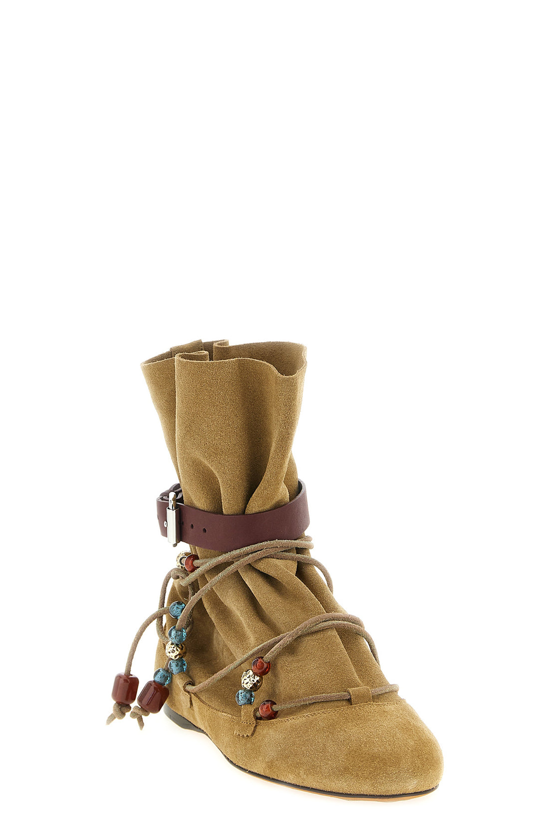 ISABEL MARANT 37 letiz draped and unlined suede ankle boots