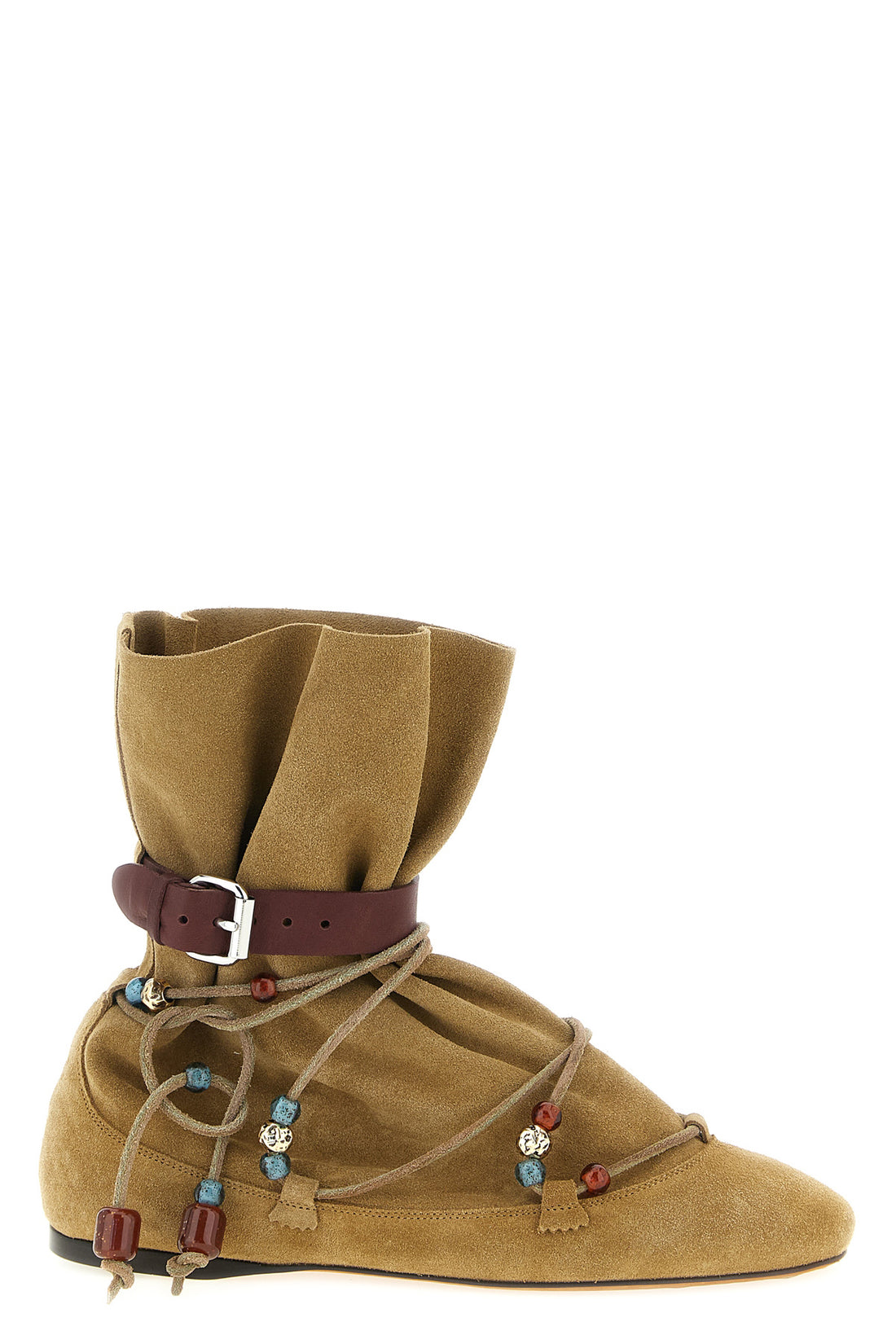 ISABEL MARANT 37 letiz draped and unlined suede ankle boots