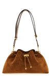 bon bon bucket suede shoulder bag