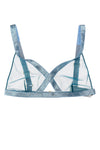 sable tulle and iridescent fabric bra
