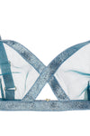 sable tulle and iridescent fabric bra
