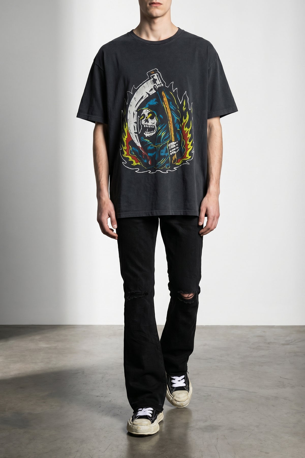 big reaper atk delavé cotton jersey t-shirt