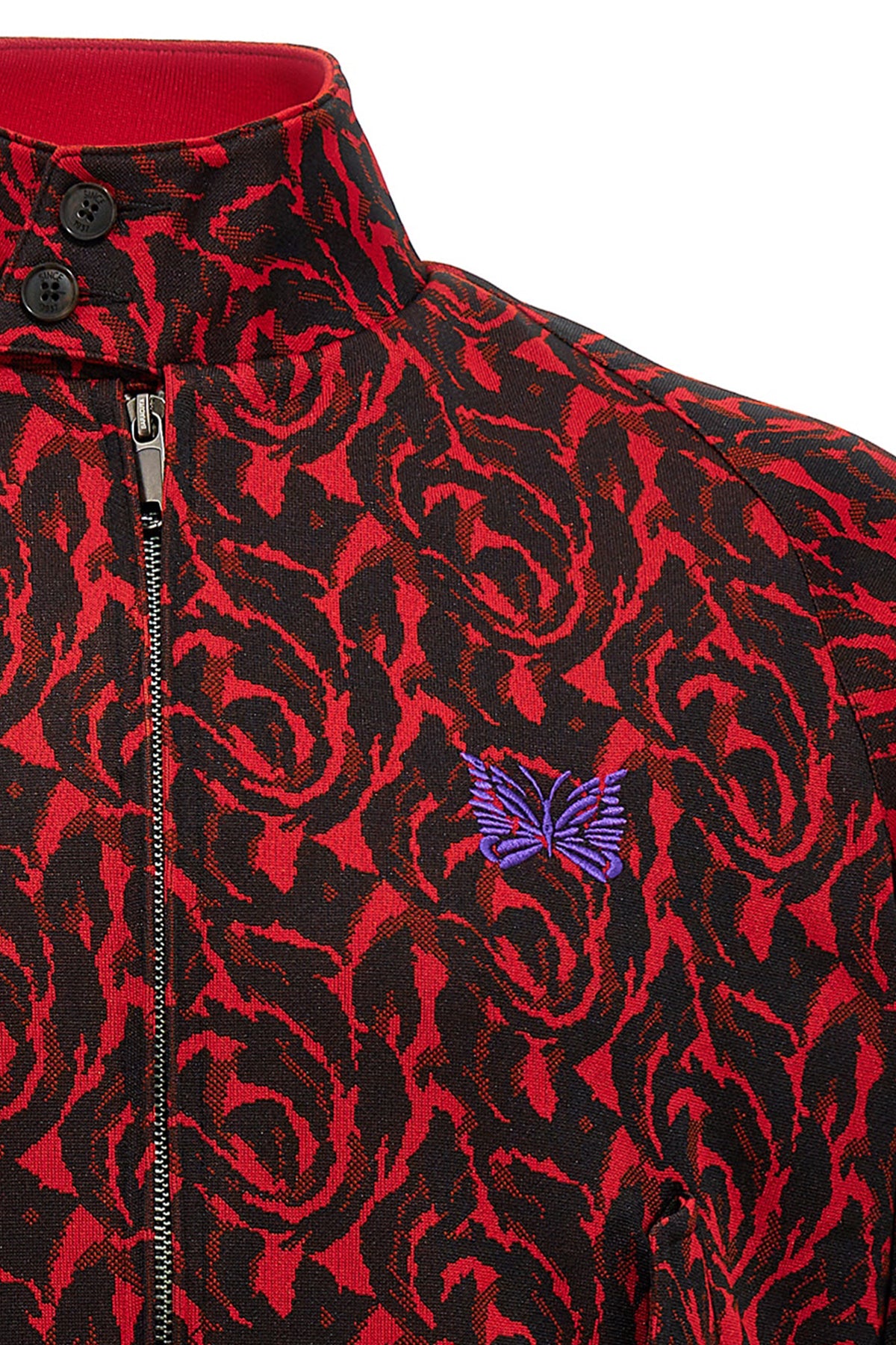 jacquard needles bomber jacket in jacquard fabric