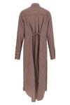 brina striped cotton poplin midi dress