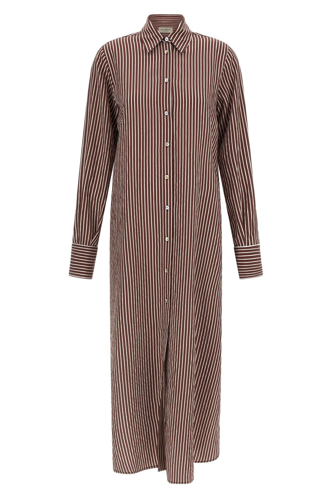 LE TWINS 40 brina striped cotton poplin midi dress