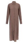brina striped cotton poplin midi dress