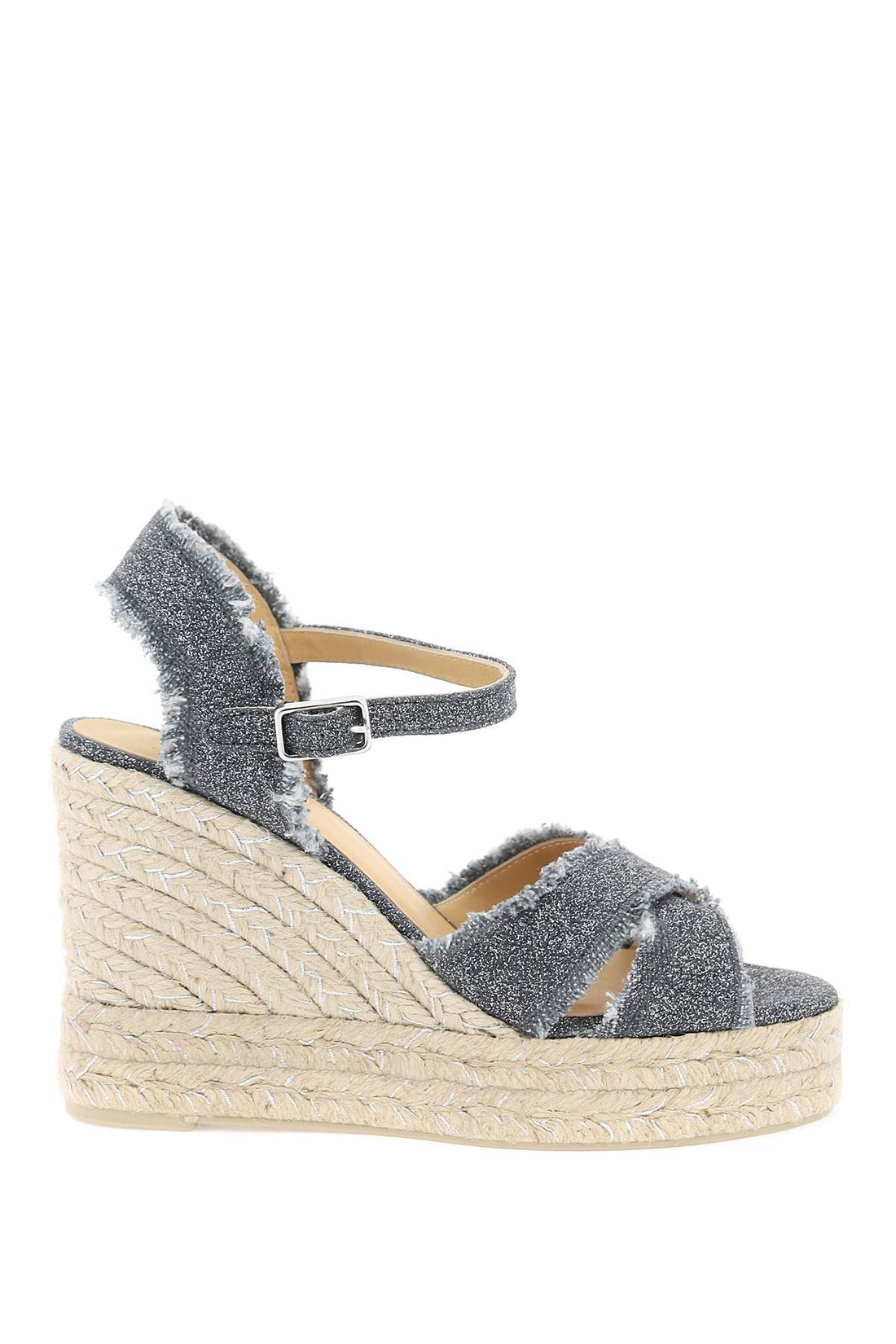 lurex bromelia wedge sandals