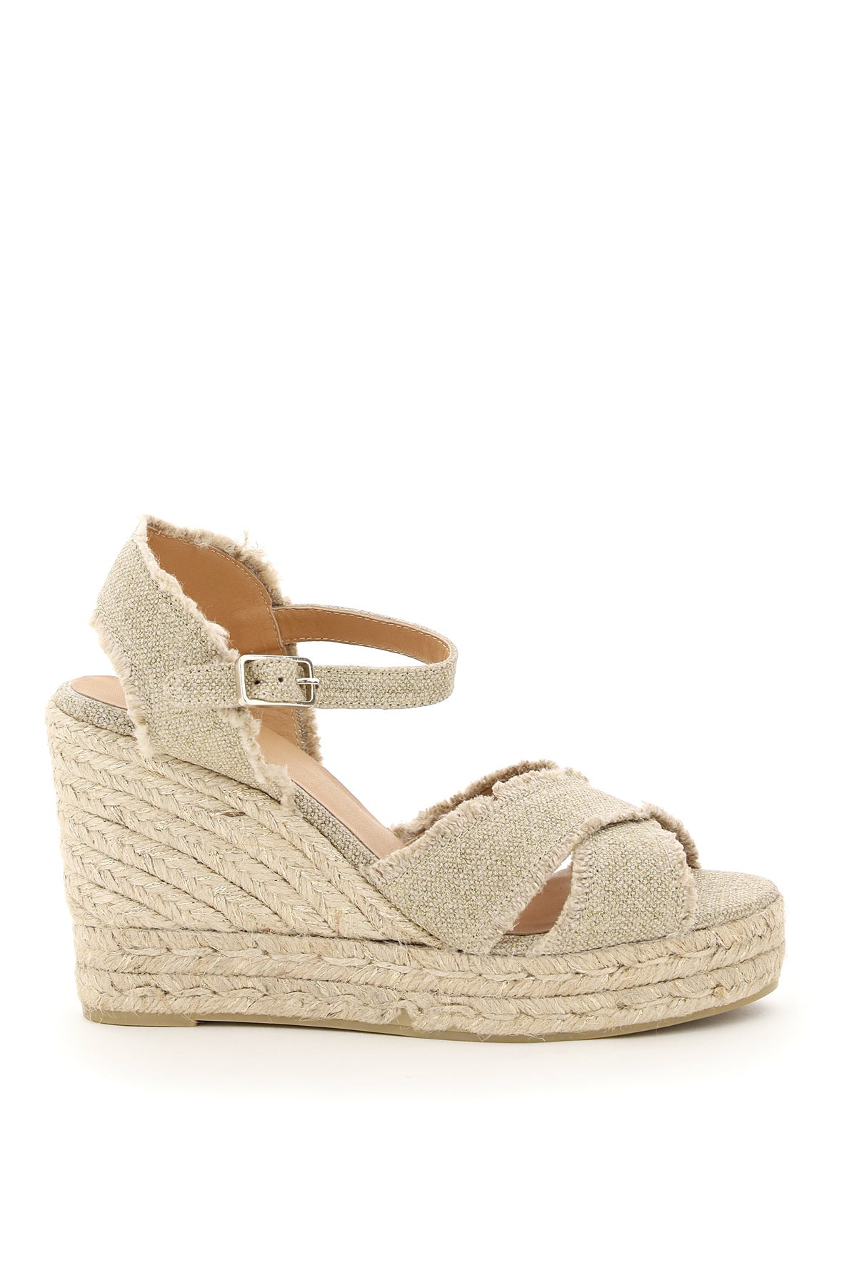 lurex bromelia wedge sandals