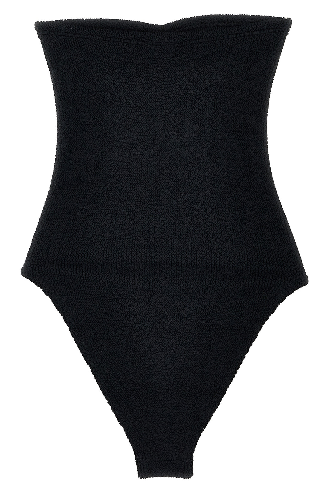 HUNZA G OS brooke swim off-the-shoulder fabric one-piece swimsuit in the original crinkle