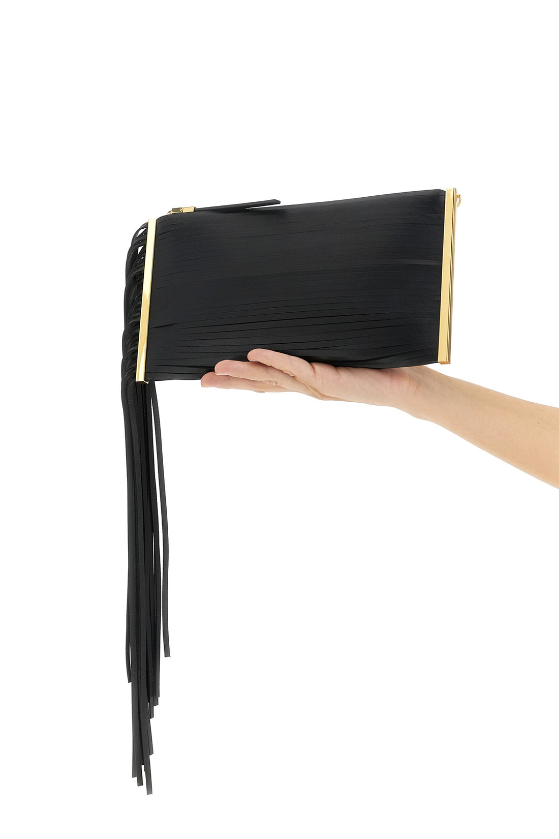 ELISABETTA FRANCHI OS leather clutch bag