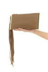 leather clutch bag