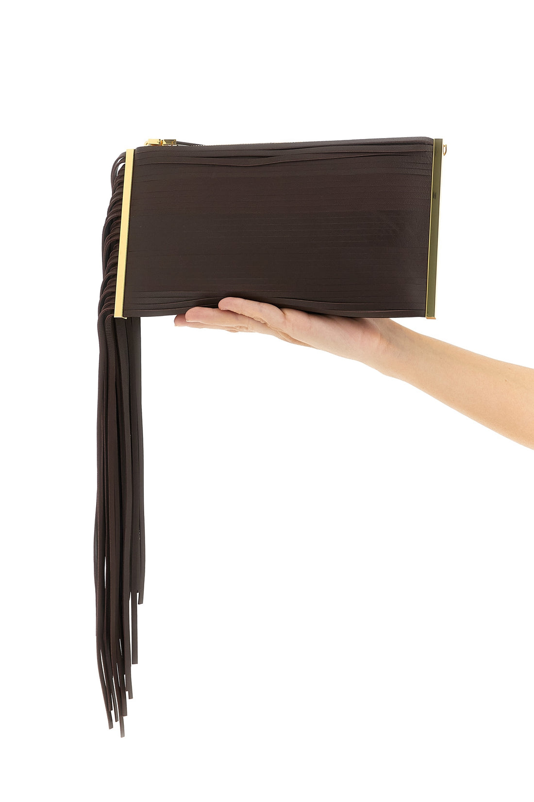 ELISABETTA FRANCHI OS leather clutch bag