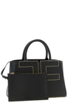 the elisabetta franchi tote bag stands out for its structured and compact silhou