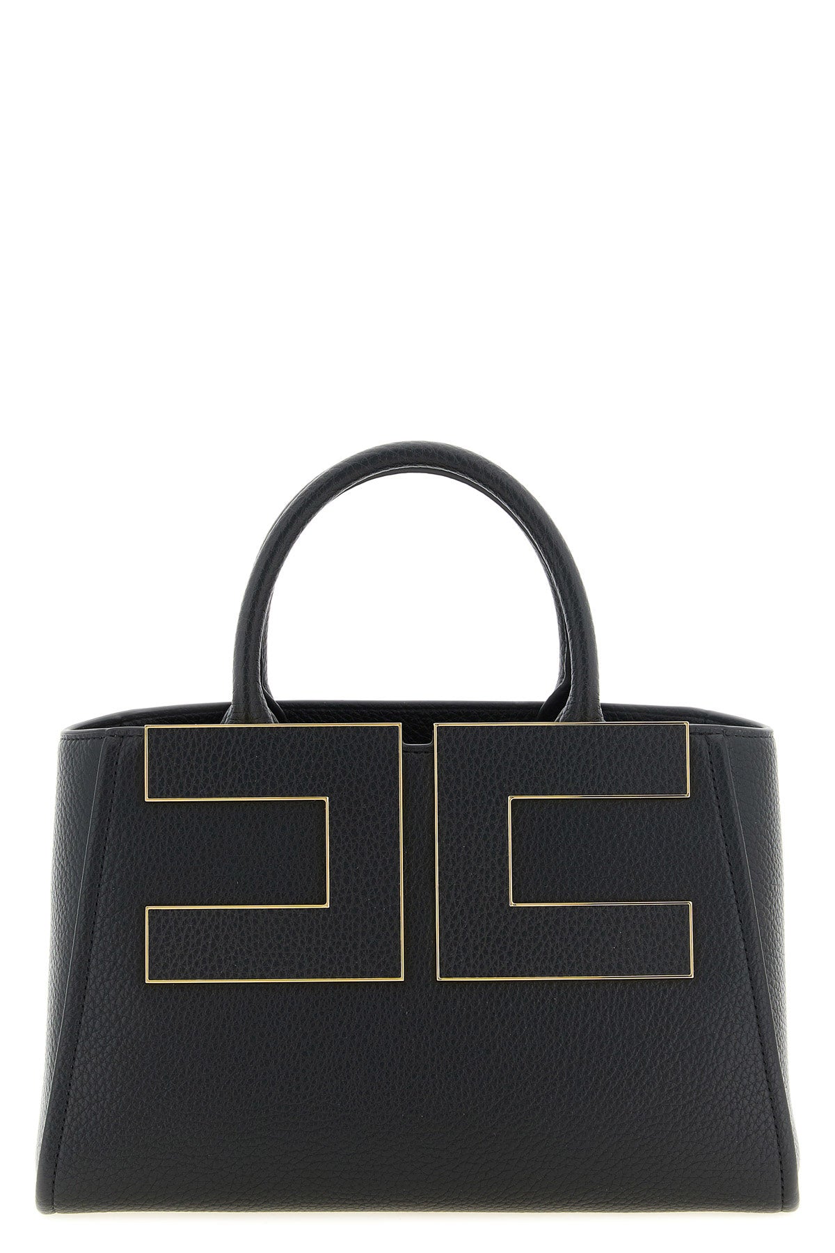 the elisabetta franchi tote bag stands out for its structured and compact silhou
