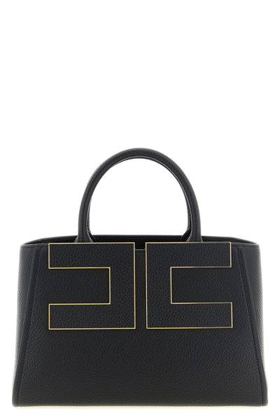 the elisabetta franchi tote bag stands out for its structured and compact silhou