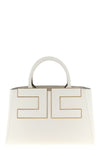 the elisabetta franchi tote bag stands out for its geometric and structured silh