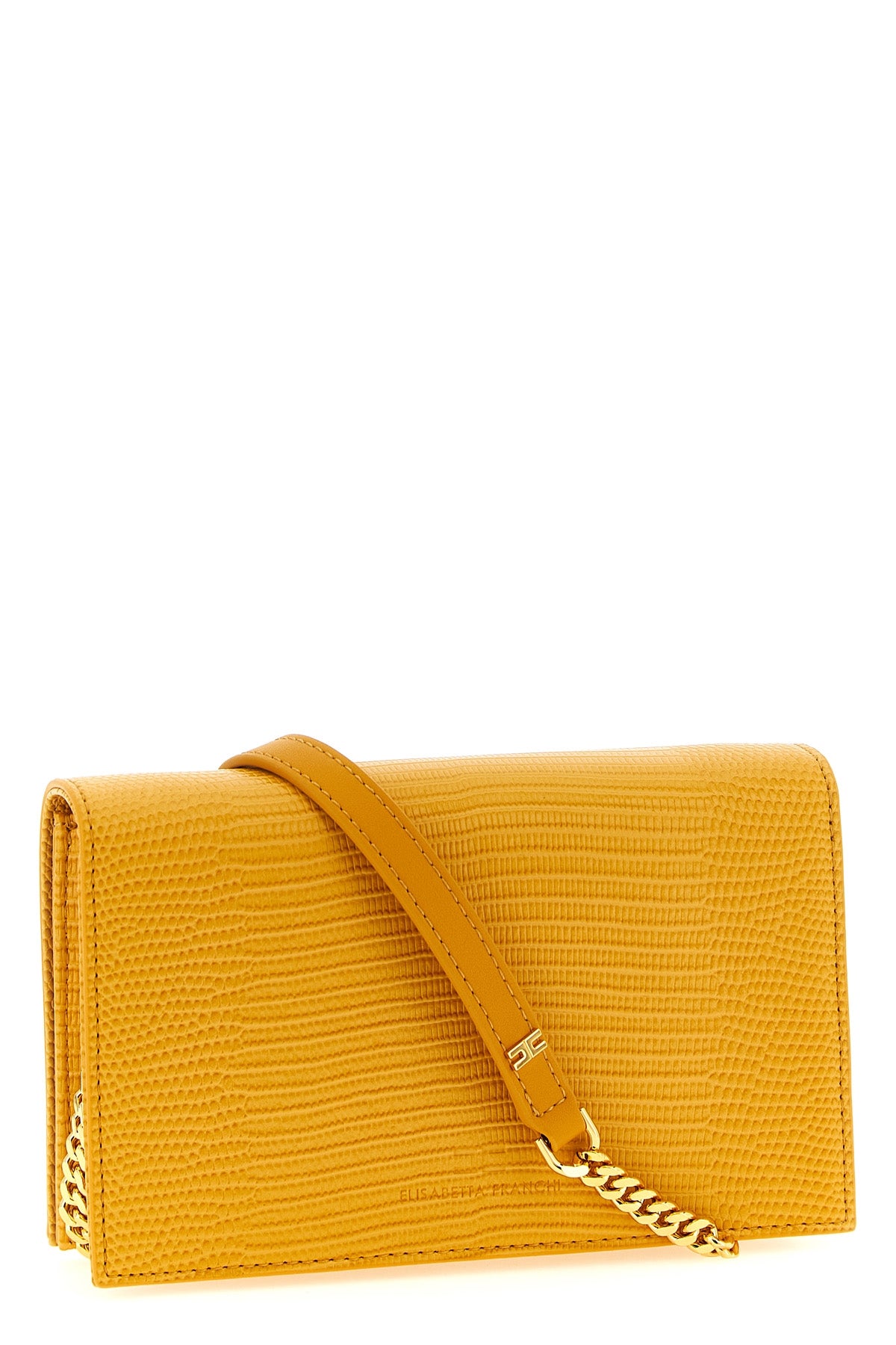 elisabetta franchis shoulder bag defines a rigorous aesthetic through a compact