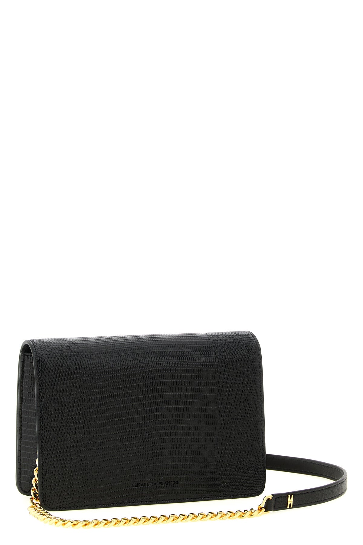 the elisabetta franchi shoulder bag defines a structured and compact silhouette