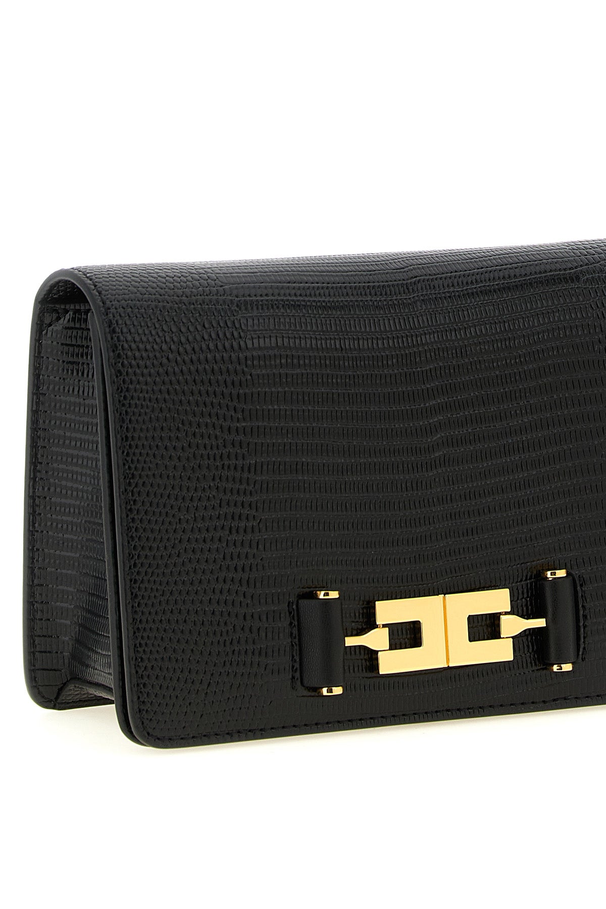 the elisabetta franchi shoulder bag defines a structured and compact silhouette