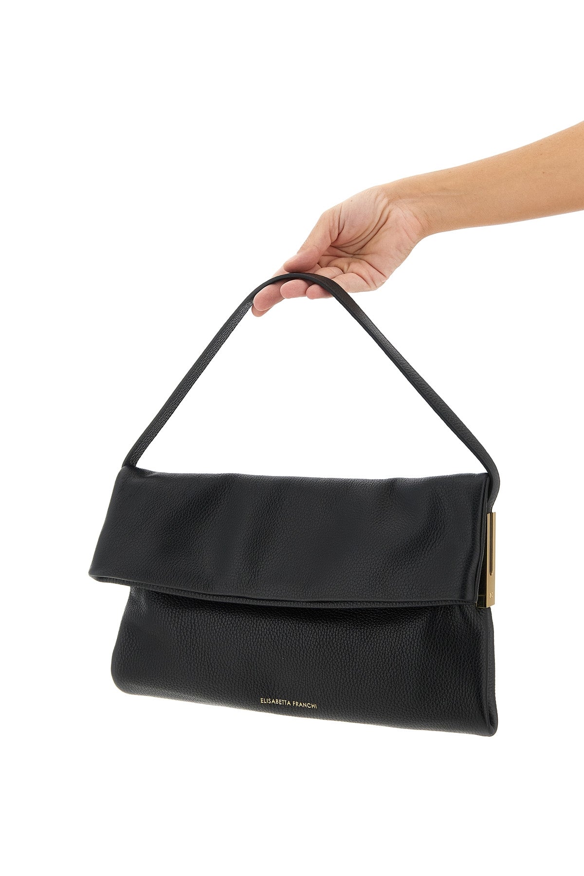 hammered leather shoulder bag